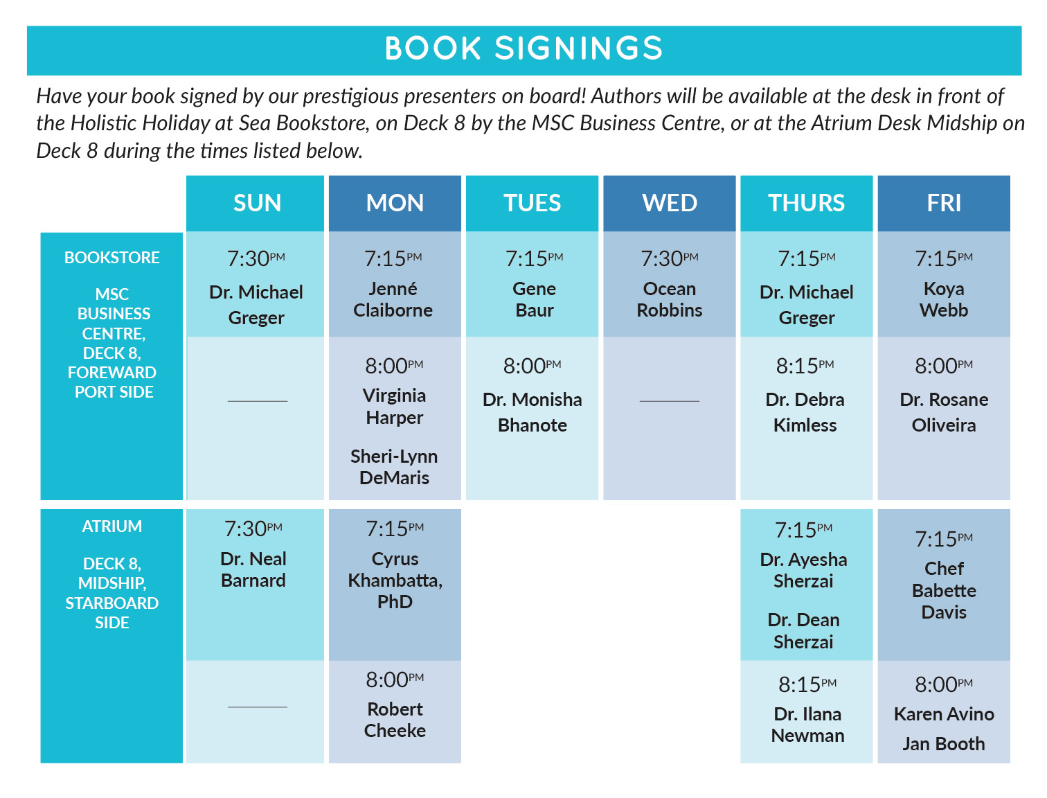 Book Signings