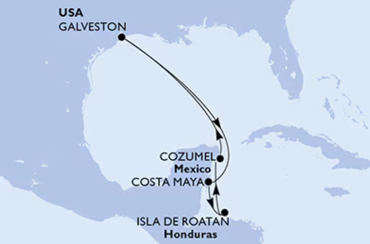 Caribbean 2026 Cruise Map